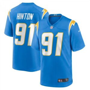 Christopher Hinton Powder Blue Los Angeles Chargers Home Game Player
