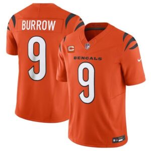 Cincinnati Bengals Joe Burrow Orange 2023 F.U.S.E. With 4-Star C Patch Vapor Untouchable Limit