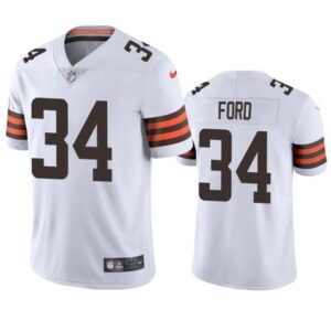 Cleveland Browns Jerome Ford White Vapor Limited Stitched s