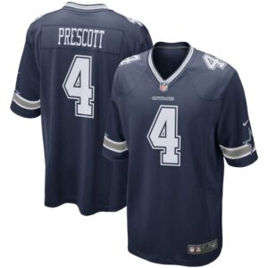 Dak Prescott Dallas Cowboys Game Team  - Navy