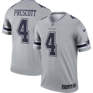 Dak Prescott Dallas Cowboys Inverted Legend  - Gray