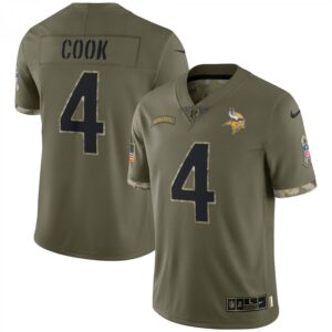 Dalvin Cook Minnesota Vikings 2022 Salute To Service Limited  - Olive