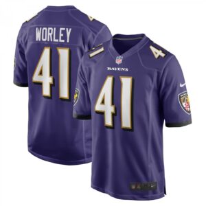 Daryl Worley Purple Baltimore Ravens Game Player