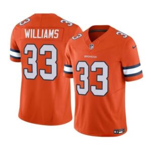 Denver Broncos Javonte Williams Orange 2023 Vapor Untouchable Stitched s