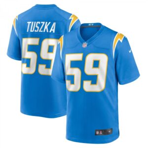 Derrek Tuszka Powder Blue Los Angeles Chargers Home Game Player
