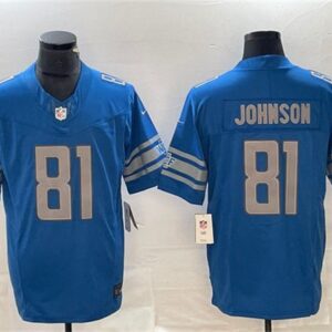 Detroit Lions Calvin Johnson Blue 2023 Vapor Untouchable Limited Stitched s