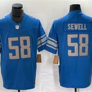 Detroit Lions Penei Sewell Blue 2023 Vapor Untouchable Limited Stitched s