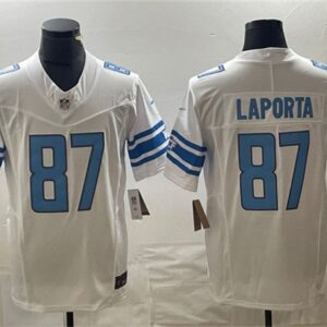 Detroit Lions Sam LaPorta White 2023 Vapor Untouchable Limited Stitched s
