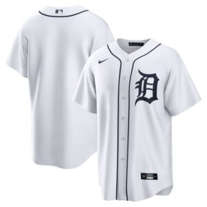 Detroit Tigers White Home Blank Replica