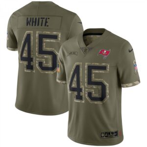 Devin White Tampa Bay Buccaneers 2022 Salute To Service Limited  - Olive