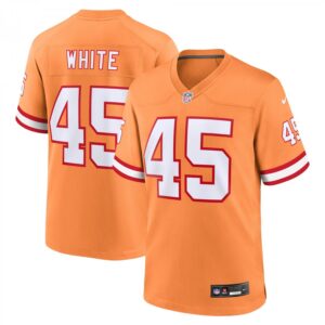 Devin White Tampa Bay Buccaneers Throwback Game  - Orange
