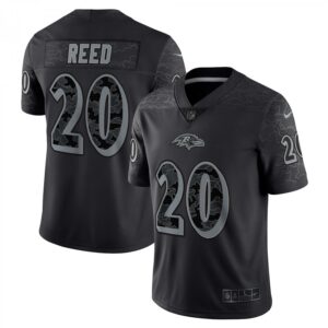 Ed Reed Baltimore Ravens Retired Player RFLCTV Limited  - Black