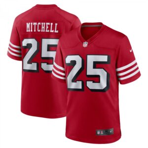 Elijah Mitchell San Francisco 49ers Alternate Team Game  - Scarlet