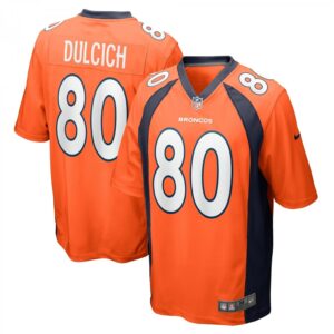 Greg Dulcich Orange Denver Broncos Game Player