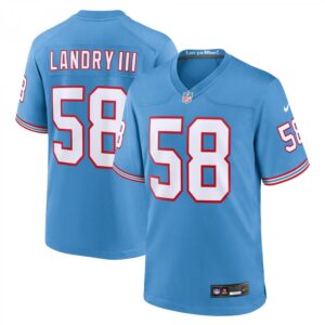 Harold Landry Tennessee Titans Oilers Throwback Player Game  - Light Blue