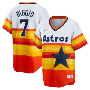 Houston Astros Craig Biggio White Home Cooperstown Collection Player