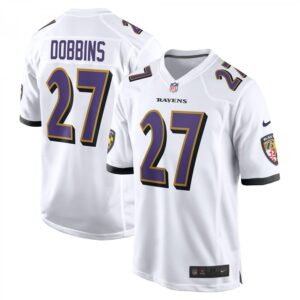 J.K. Dobbins Baltimore Ravens Away Game Player  - White