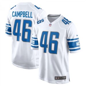Jack Campbell Detroit Lions Away Game  - White