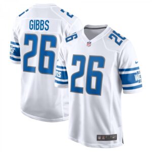 Jahmyr Gibbs Detroit Lions Game  - White