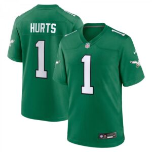 Jalen Hurts Philadelphia Eagles Alternate Game Player  - Kelly Green