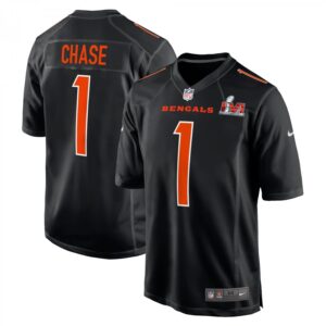 Ja'Marr Chase Black Cincinnati Bengals Super Bowl LVI Bound Game Fashion