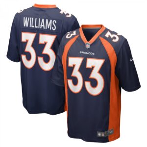 Javonte Williams Denver Broncos Home Game Player  - Navy
