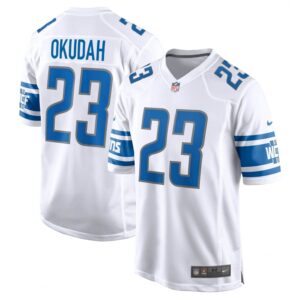Jeff Okudah Detroit Lions Game Player  - White