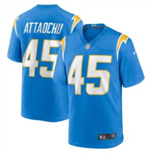 Jeremiah Attaochu Powder Blue Los Angeles Chargers Home Game Player