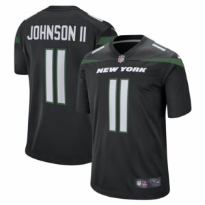 Jermaine Johnson II New York Jets Alternate Game  - Stealth Black