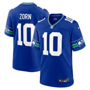 Jim Zorn Seattle Seahawks Throwback Retired Player Game  - Royal