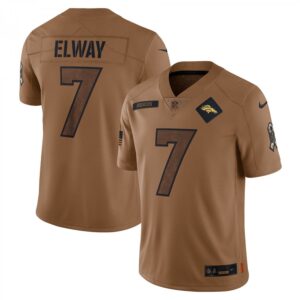 John Elway Denver Broncos 2023 Salute To Service Retired Player Limited  - Brown