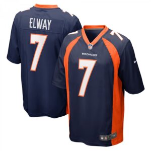 John Elway Denver Broncos Retired Player  - Navy