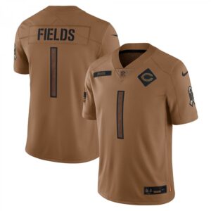 Justin Fields Chicago Bears 2023 Salute To Service Limited  - Brown