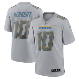 Justin Herbert Gray Los Angeles Chargers Atmosphere Fashion Game