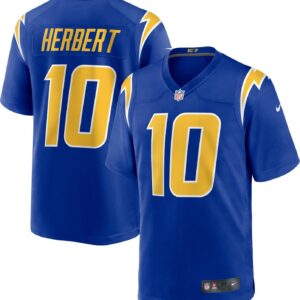 Justin Herbert Los Angeles Chargers 2nd Alternate Game  - Royal