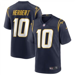 Justin Herbert Navy Los Angeles Chargers Alternate Game