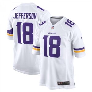 Justin Jefferson Minnesota Vikings Game Player  - White
