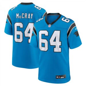 Justin McCray Carolina Panthers Alternate Game  - Blue