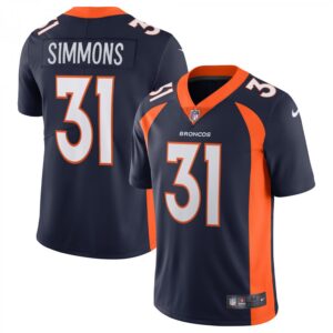 Justin Simmons Denver Broncos Alternate Vapor Limited  - Navy