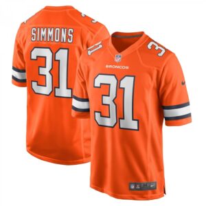 Justin Simmons Orange Denver Broncos Alternate Game