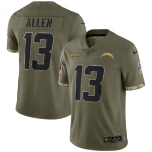 Keenan Allen Los Angeles Chargers 2022 Salute To Service Limited  - Olive