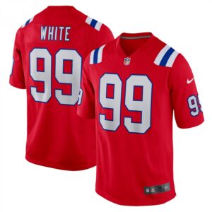 Keion White New England Patriots Alternate Team Game  - Red
