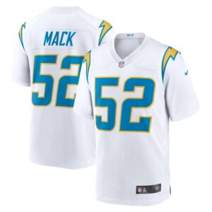 Khalil Mack White Los Angeles Chargers Game