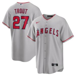 Los Angeles Angels Mike Trout Road Gray Replica Player