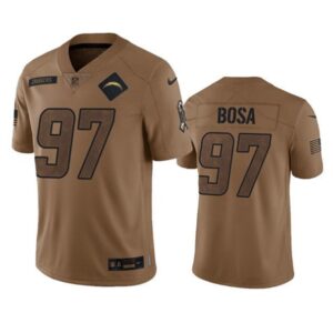 Los Angeles Chargers Joey Bosa 2023 Brown Salute To Service Limited Stitched