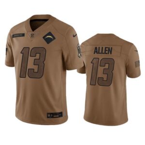 Los Angeles Chargers Keenan Allen 2023 Brown Salute To Service Limited Stitched