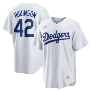 Los Angeles Dodgers Jackie Robinson White Dodgers Home Cooperstown Collection Player