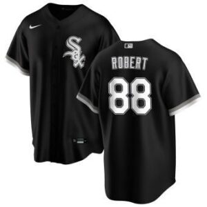 Luis Robert Chicago White Sox Black Alternate Premium Stitch Replica
