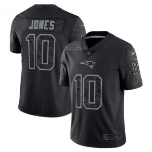 Mac Jones New England Patriots RFLCTV Limited  - Black