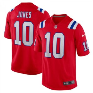 Mac Jones Red New England Patriots Alternate Game